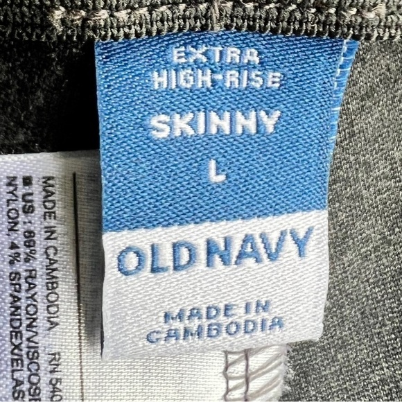 OLD Navy Women’s Extra High-Waisted Stevie Skinny Crop Pants Grey Size Large - Picture 3 of 9